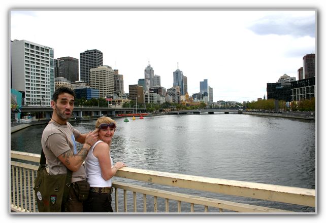 Stuart & Karen on the Kings Way Bridge Melbourne Feb 2007 1